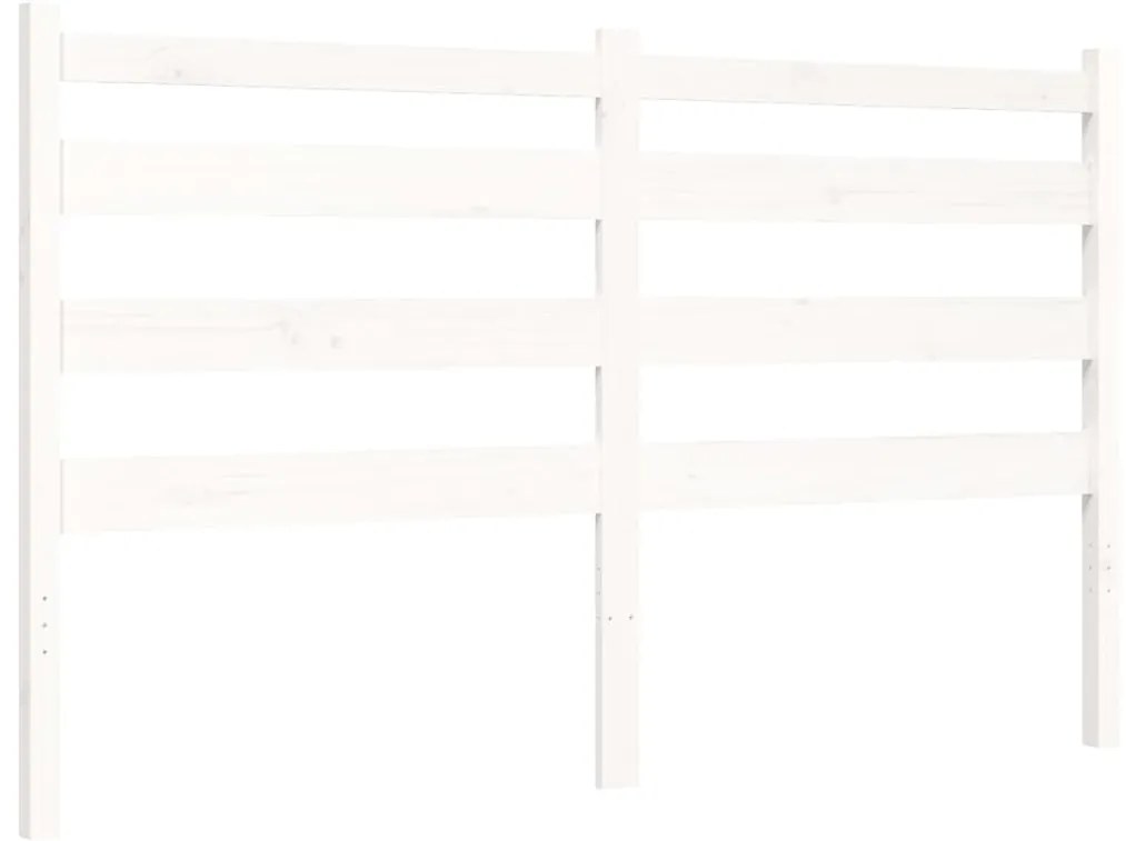Cama sem colchão 160x200 cm madeira de pinho maciça branco