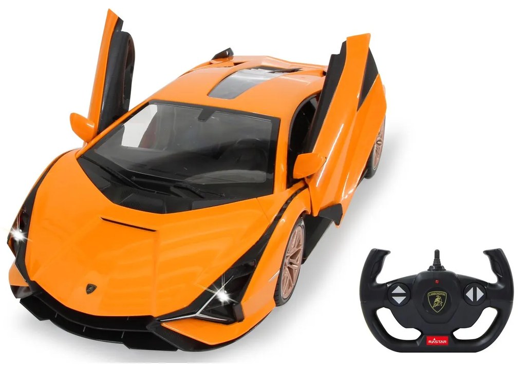 Carro Telecomandado Lamborghini Sián FKP 37 1:14 2,4GHz Portas manuais Laranja