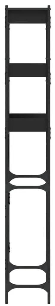 Estante p/ máquina de lavar 67x25x163 cm deriv. madeira preto