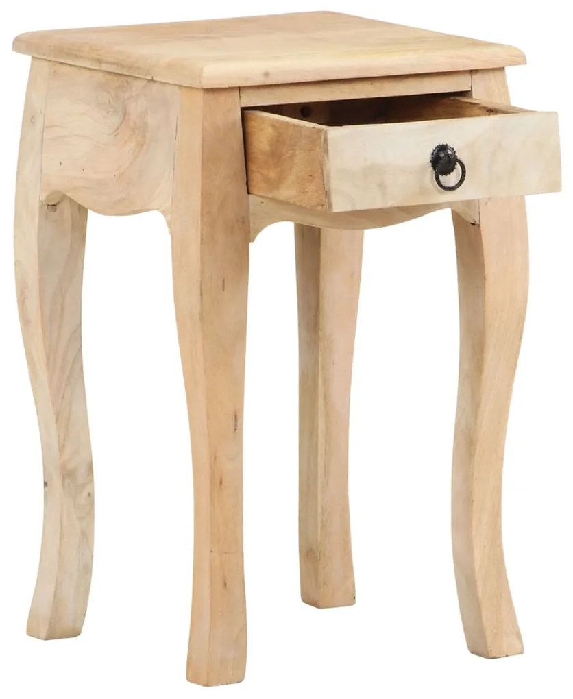 Mesa de cabeceira 28x28x46 cm madeira de mangueira maciça