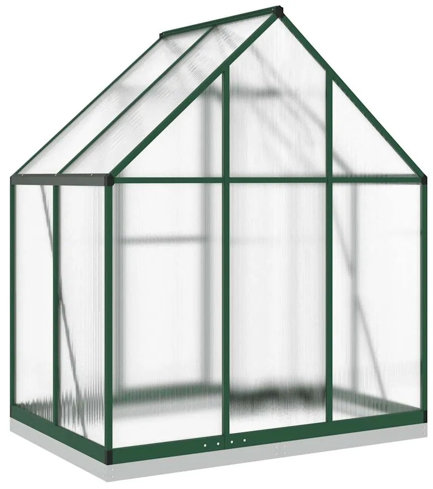 Estufa com estrutura de base 169x114x202 cm alumínio verde