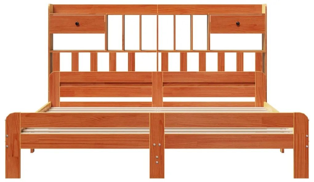 Cama com estante sem colchão 180x200 cm pinho maciço