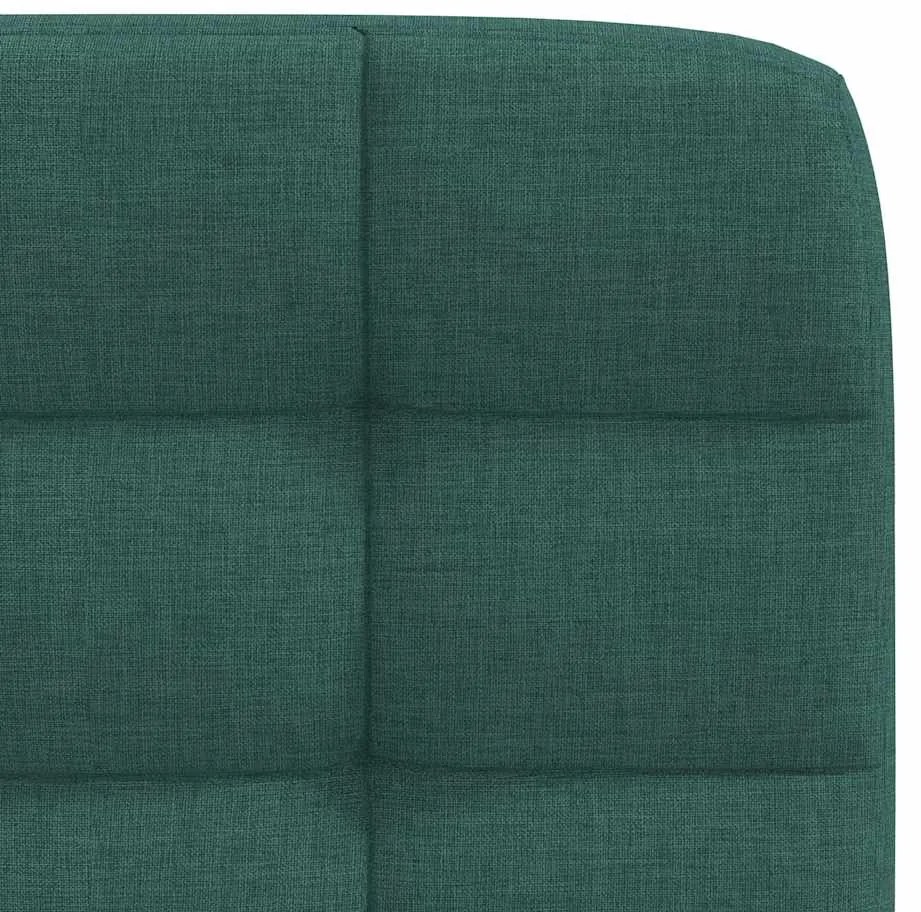 Cadeiras de jantar 2 pcs tecido verde-escuro