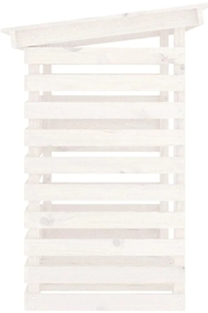 Suporte para lenha 108x73x108 cm pinho maciço branco