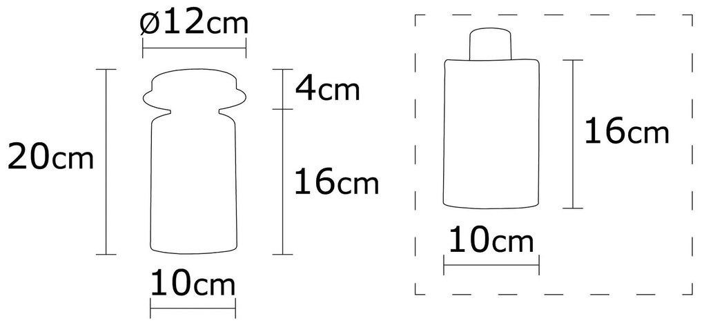 Candeeiro de Parede Balcova – Prateado – Diâmetro 12 cm, Altura 19 cm