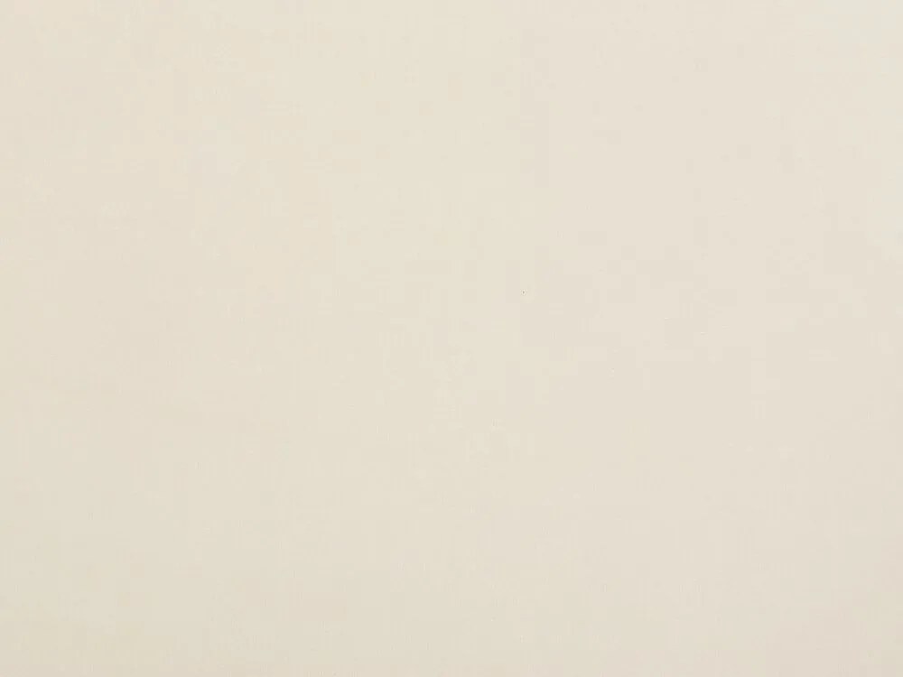 Cama de casal em veludo creme 160 x 200 cm ARETTE Beliani