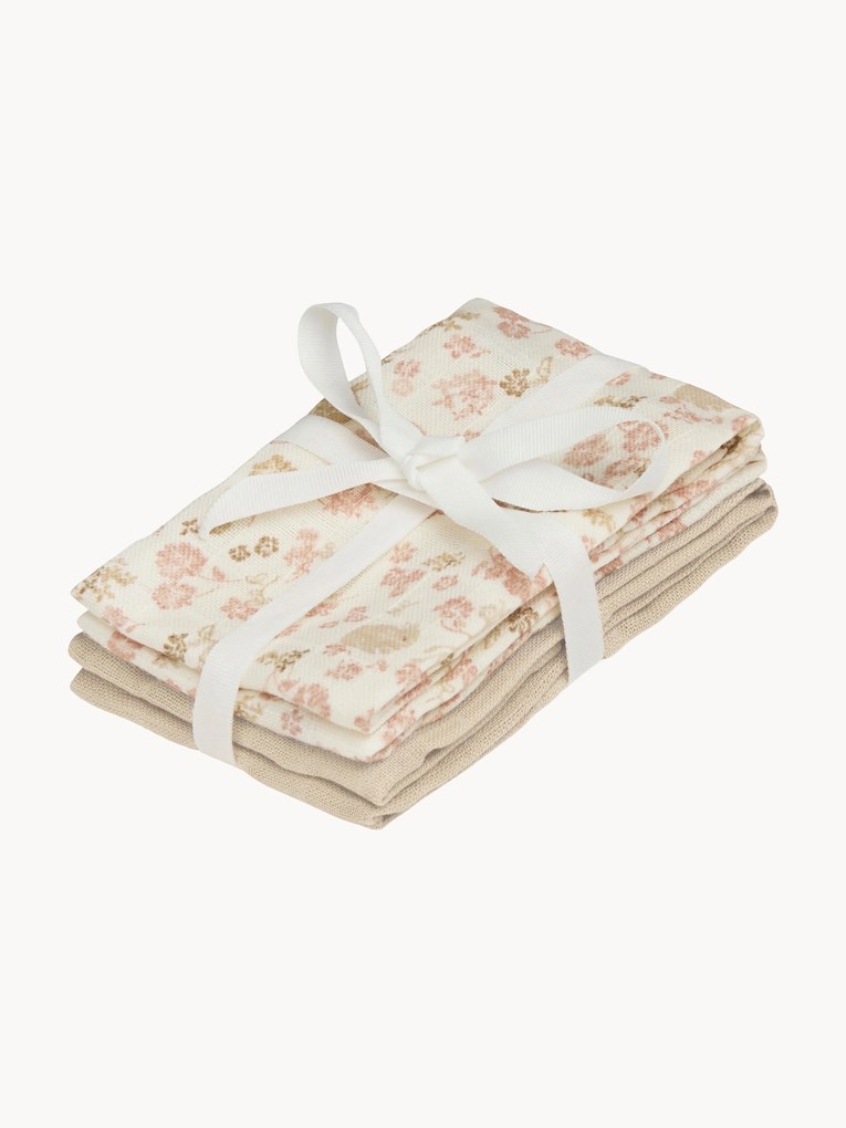 Fraldas de musselina para bebé em algodão orgânico Augusta, conjunto de 4