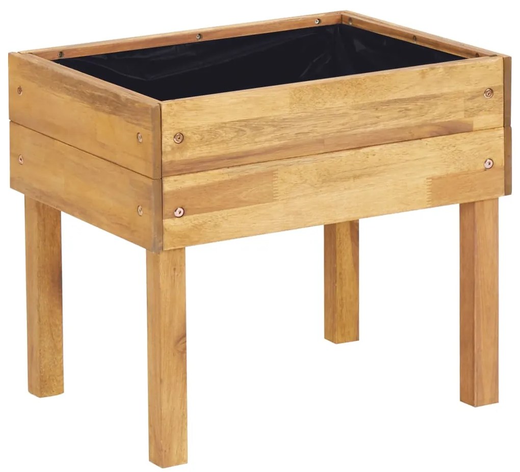 Vaso de jardim elevado 50x40x45 cm madeira acácia maciça