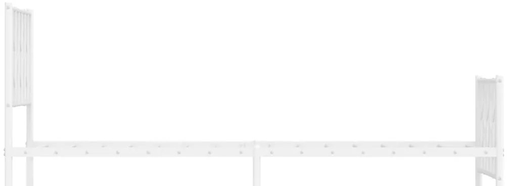 Estrutura de cama com cabeceira e pés 80x200 cm metal branco