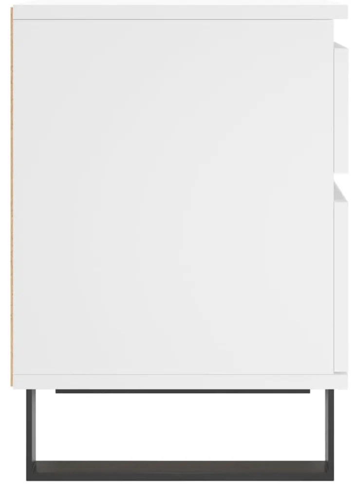 Mesas de cabeceira 2pcs 40x35x50 cm derivados de madeira branco