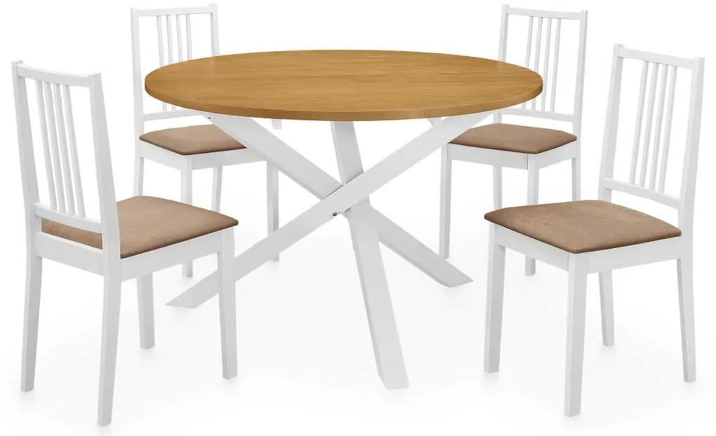 5 pcs conjunto de jantar MDF branco