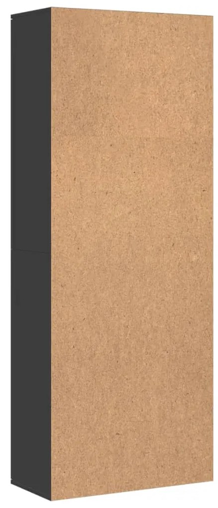 Armário alto 70x35x180 cm derivados de madeira preto
