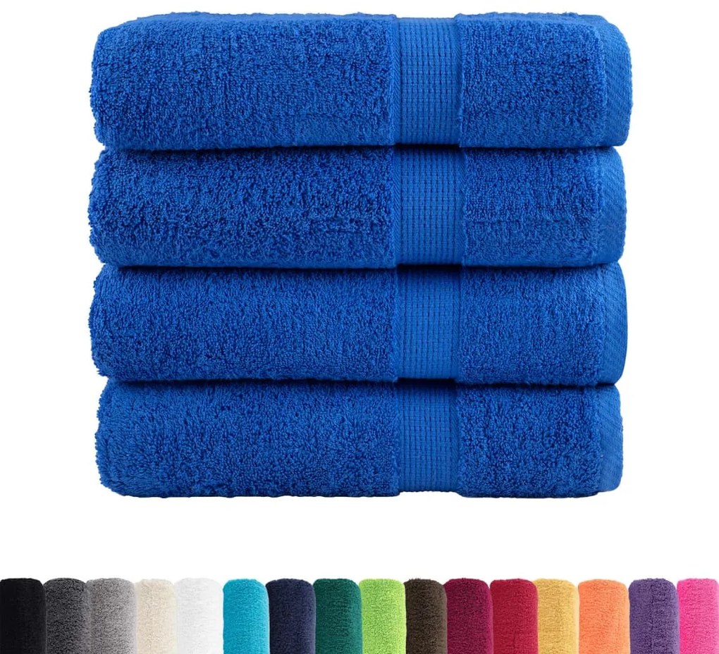 Toalhas de banho premium SOLUND 4 pcs 70x140 cm 600 gsm azul
