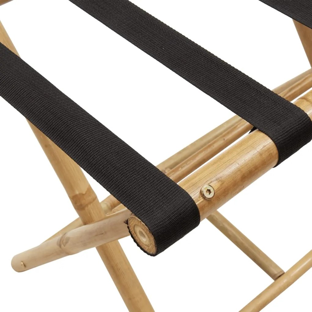 Suporte de bagagem dobrável 62x42x50,5 cm bambu