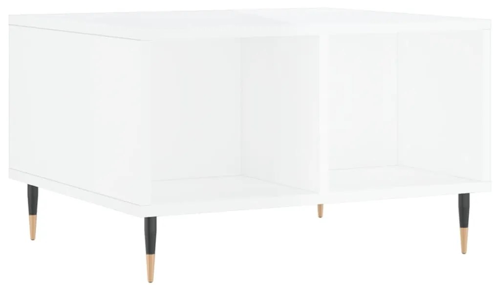 Mesa de centro 60x50x36,5 cm derivados madeira branco brilhante