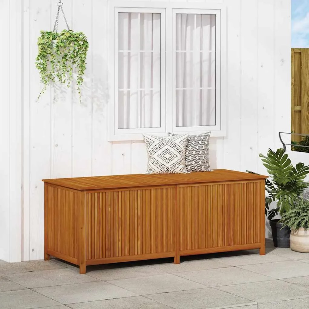 vidaXL Caixa de arrumação p/ jardim 200x80x75 cm madeira acácia maciça