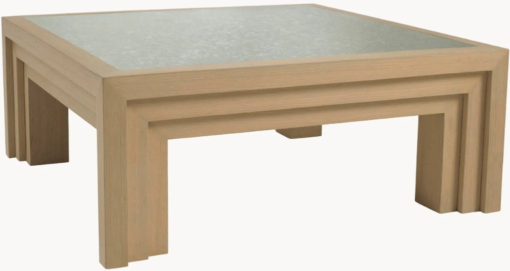 Mesa de centro em madeira com tampo de vidro Metropolitan