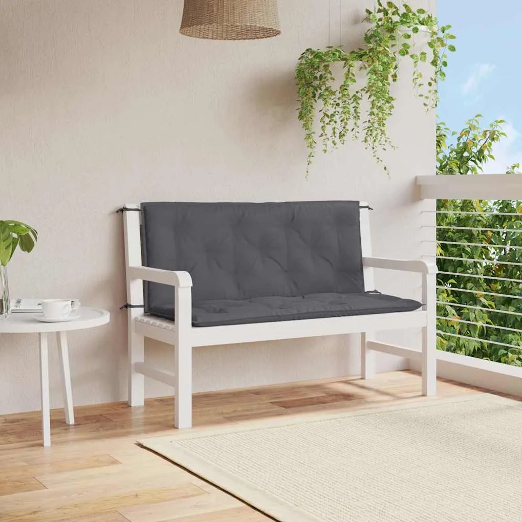 Almofadão banco jardim 120x(50+50)x7cm tecido oxford antracite
