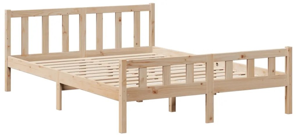 Cama com estante sem colchão 160x200 cm pinho maciço