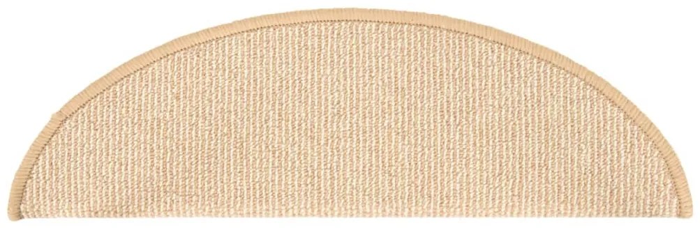 Tapete/carpete para degraus 15 pcs 56x17x3 cm cor creme
