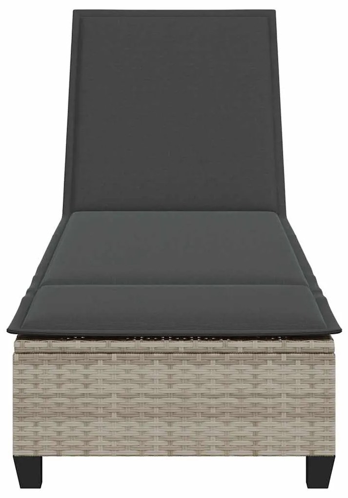 Espreguiçadeira com almofadões 55x200x25,5cm vime PE