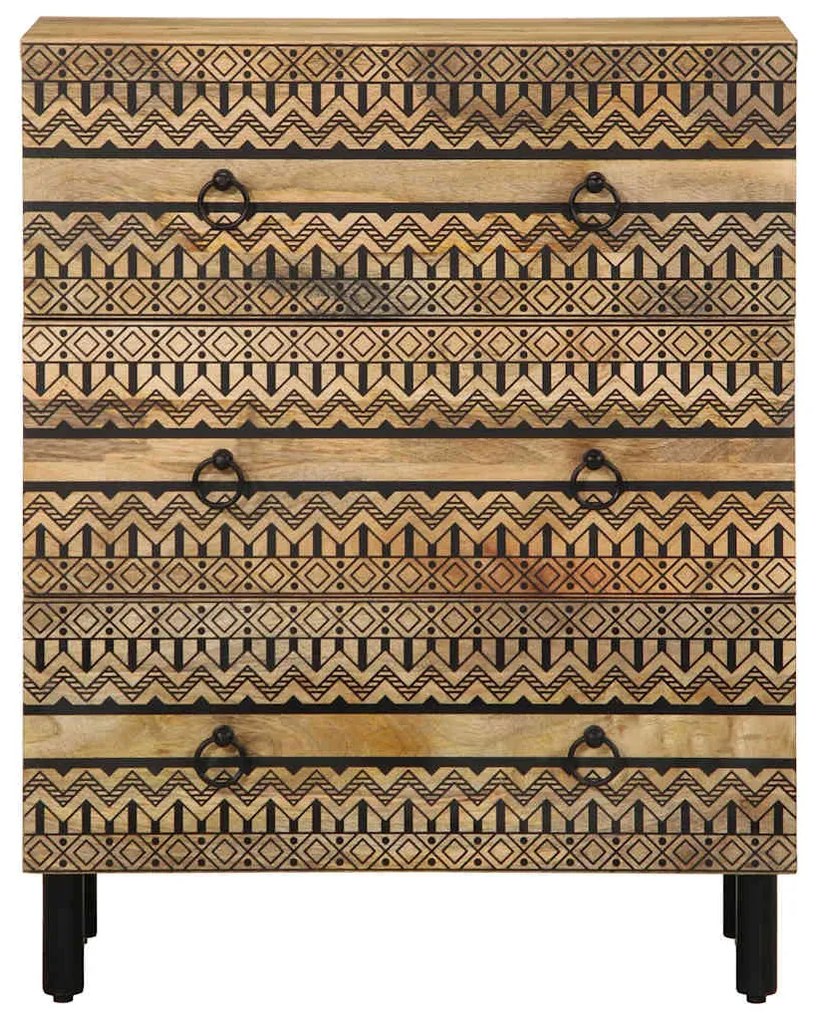 Aparador 60x33,5x75 cm madeira de mangueira áspera maciça