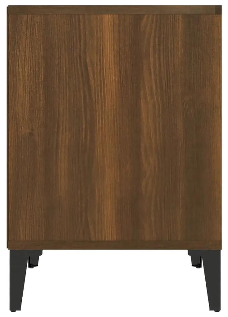 Mesa de cabeceira 40x35x50 cm cor carvalho castanho