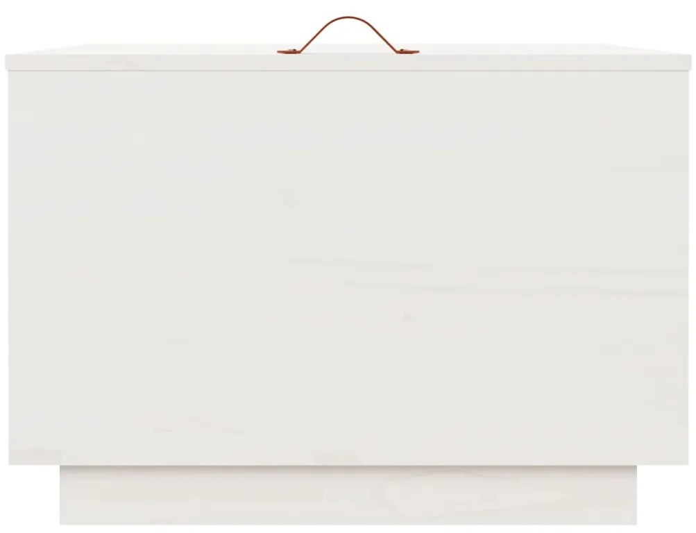 Caixas de arrumação com tampas 3 pcs pinho maciço branco