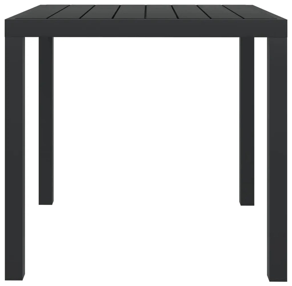 3 pcs conjunto de jantar p/ jardim c/ almofadões vime PE preto