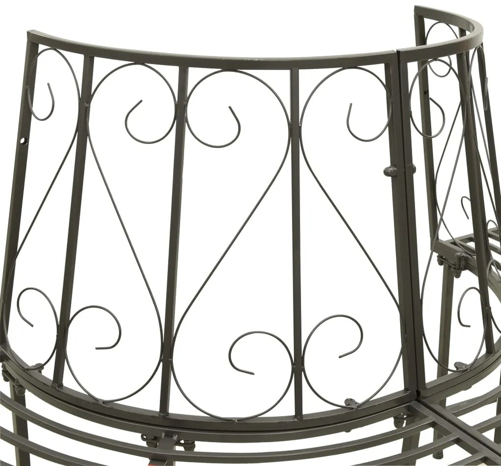 Banco de jardim para árvore semicircular 160 cm aço