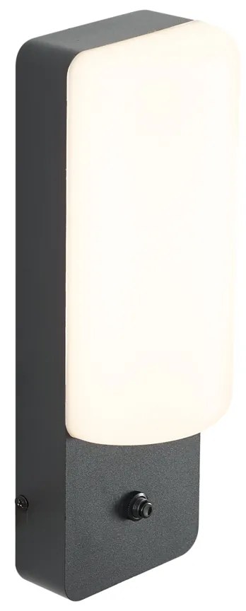 Candeeiro de Parede Exterior Preto com Sensor Crepuscular incl. LED - Shift Moderno