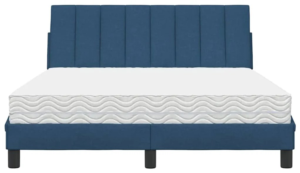 Cama com colchão 140x190 cm tecido azul