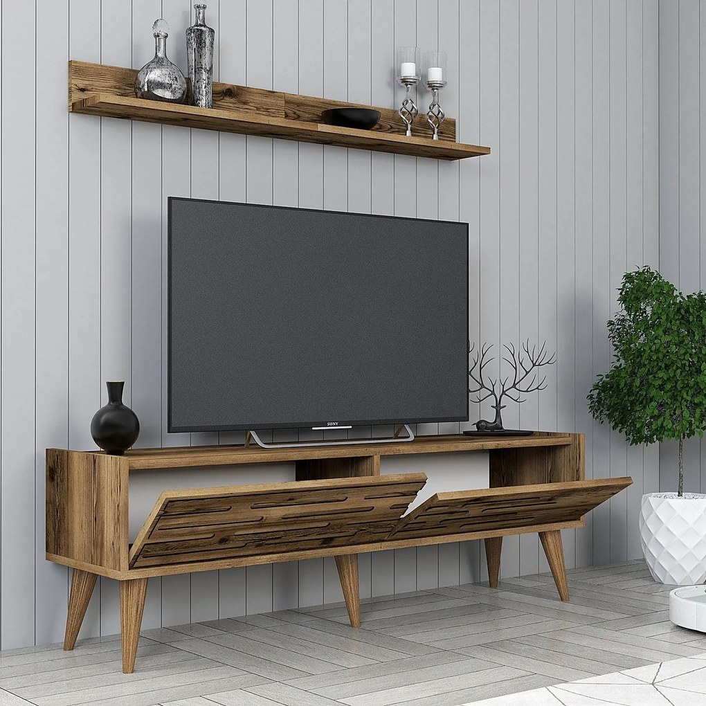 Unidade de TV Valensiya – Nogueira – 140x35x45 cm