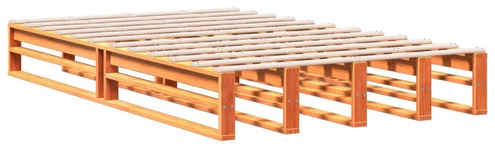 Cama com estante sem colchão 135x190 cm pinho maciço