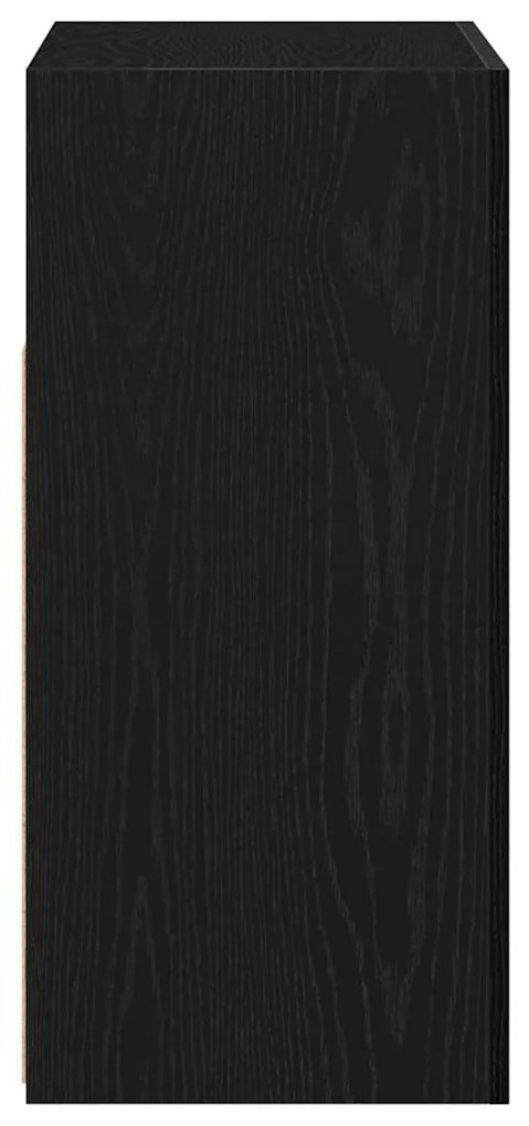 Buffet vidaXL com Luzes LED em Carvalho Preto 80x35x75 cm em Madeira R