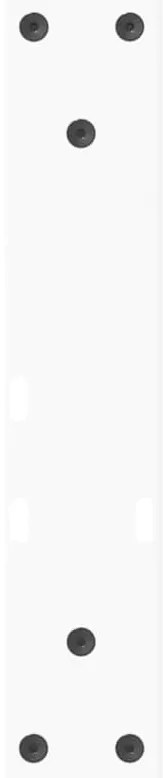 Pés para mesa de centro em V 2 peças Branco 30x(30-31,3) cm Aço