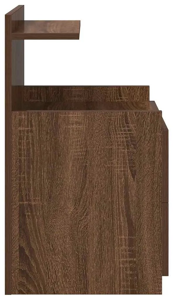 Mesas de cabeceira 2 peças com 2 gavetas carvalho castanho 40x36,5x62