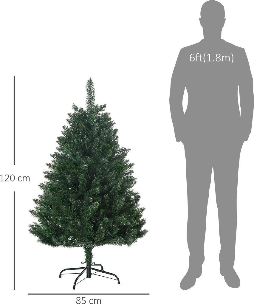 Árvore de Natal Artificial, 85 x 85 x 120 cm, 305 Ramos, Verde