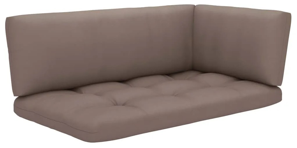 6 pcs conj. lounge paletes c/ almofadões pinho impregnado cinza