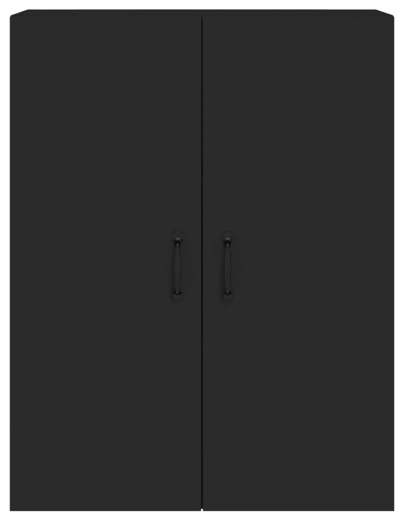 Móveis de parede 2 pcs derivados de madeira preto