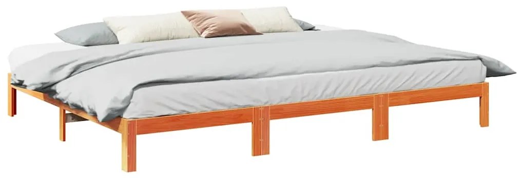 vidaXL Estrutura de cama familiar sem colchão cera 240x200 cm
