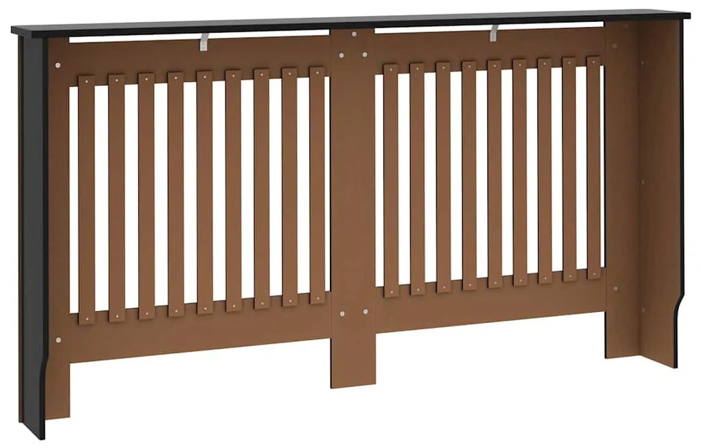 Cobertura de radiador 152x19x81,5 cm MDF preto
