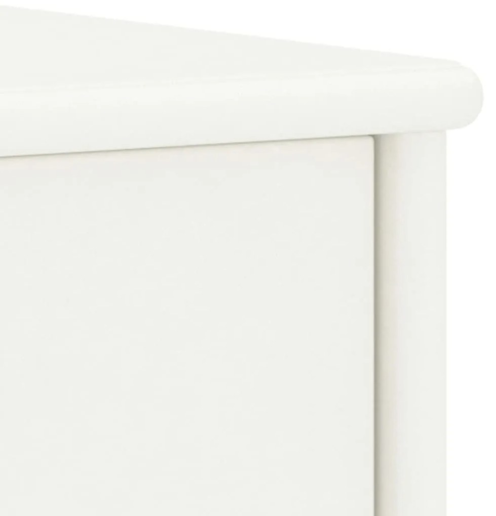 Mesa de cabeceira 35x30x40 cm madeira de pinho maciça branco