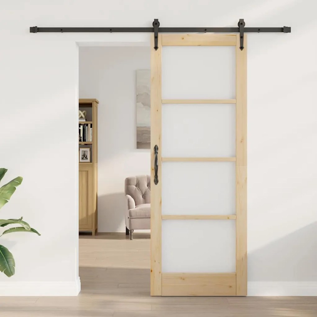Porta Deslizante vidaXL com Conjunto de Hardware 'ORKDAL'78x211 cm