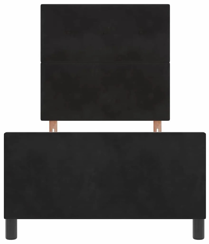 Cama vidaXL Preta 80x200 cm Veludo