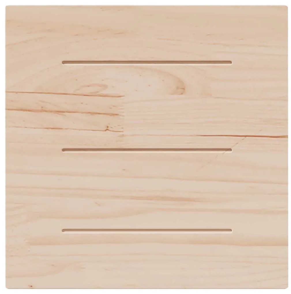Tampo de mesa quadrado 50x50x2,5 cm pinho maciço branco