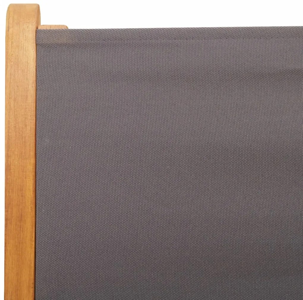 Cadeiras jardim reclin. 6 pcs tecido/madeira maciça antracite