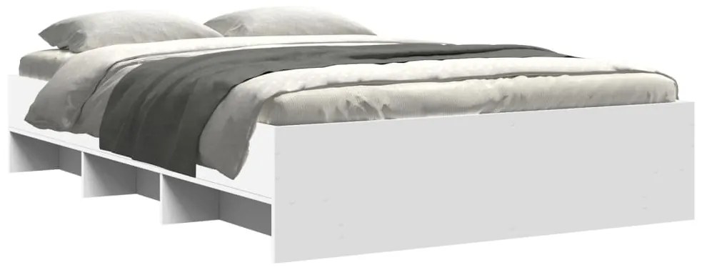 Estrutura de cama 140x200 cm derivados de madeira branco
