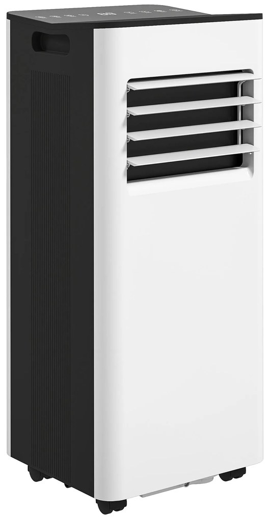 HOMCOM Ar Condicionado Portátil 3 em 1 9000 BTU Arrefecedor Ventoinha Desumidificador 24,1 L/Dia com 2 Velocidades 25m² Branco