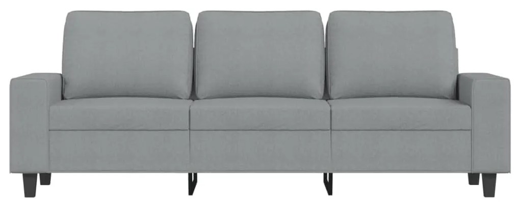 Sofá de 3 lugares 180 cm tecido cinza-claro